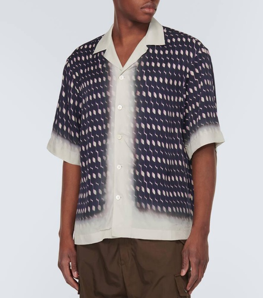 Printed bowling shirt