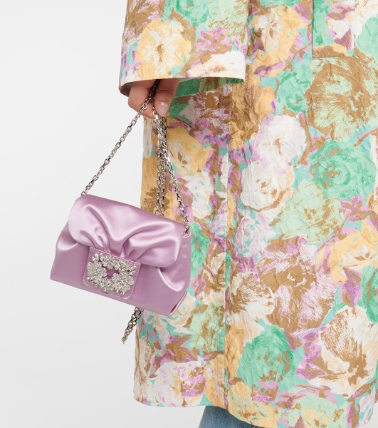 RV Bouquet embellished satin shoulder bag