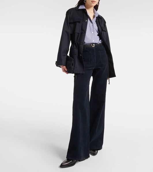 Florence high-rise wide-leg pants