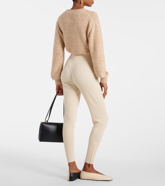 Cashmere and silk-blend leggings