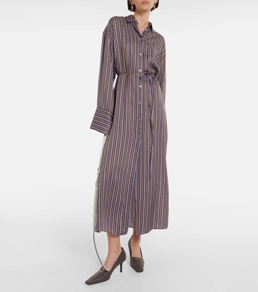 Delestina striped shirt dress