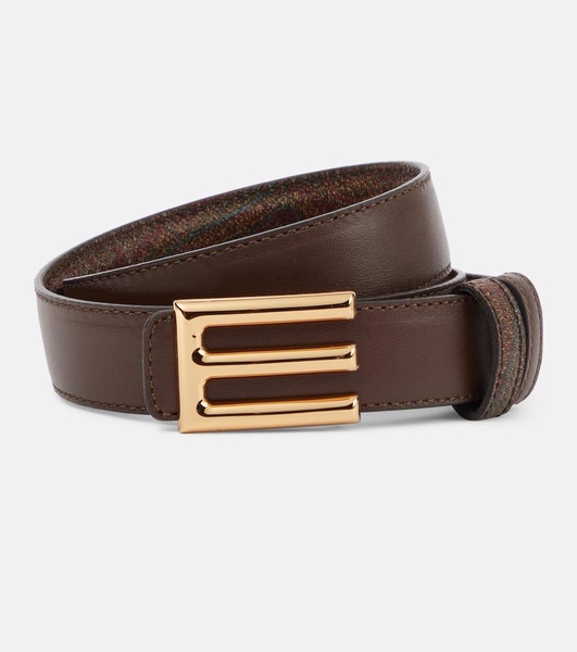 Paisley faux leather belt