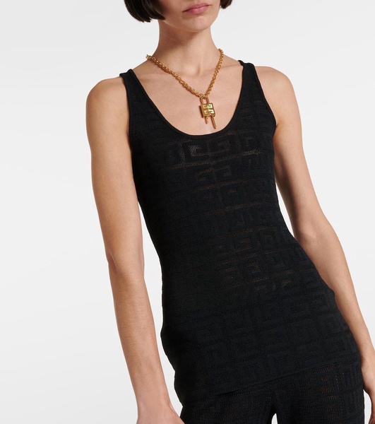 4G jacquard tank top