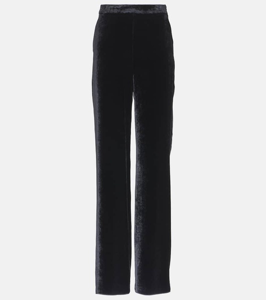 Velvet straight pants