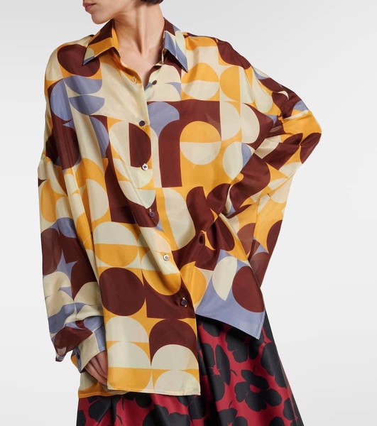 Printed silk shirt