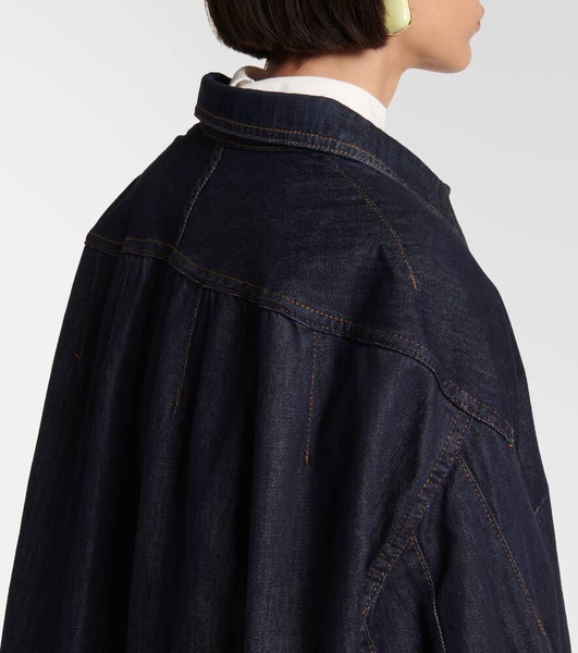 Oversized denim shirt