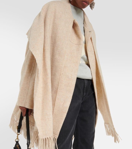 Faty scarf-detailed wool-blend coat