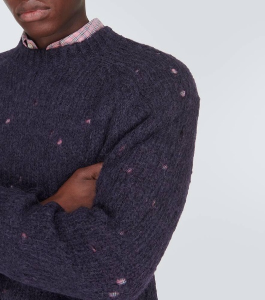 Needle Drop Raglan wool-blend sweater