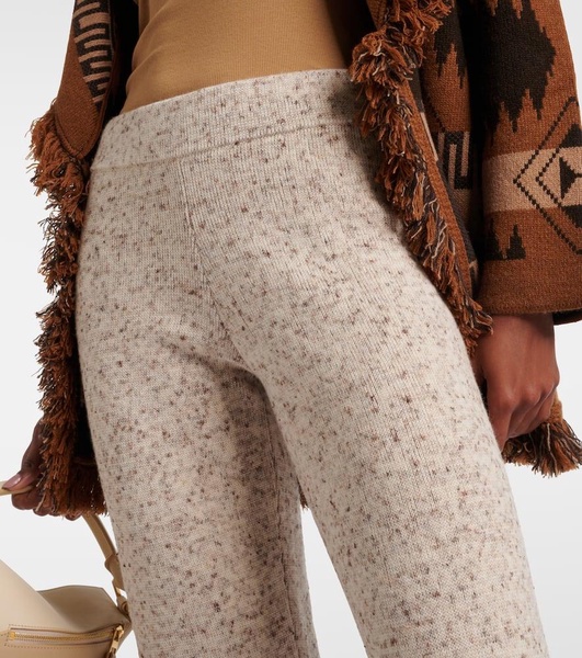 Dreamscape fringed wool-blend pants