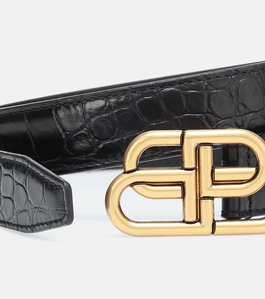 BB croc-effect leather belt