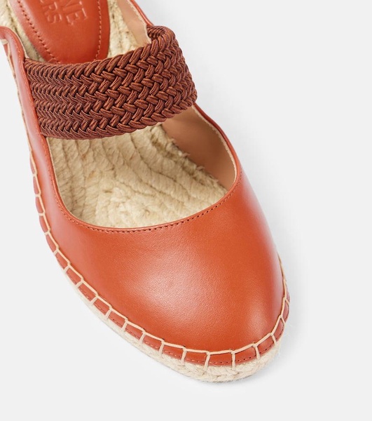 Siena 70 leather espadrille wedges