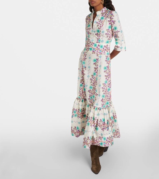 Printed cotton shirt dress 