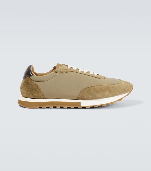 Owen Runner suede-trimmed sneakers        