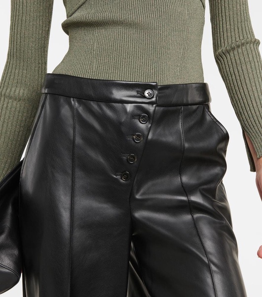 Lynda wide-leg faux leather pants