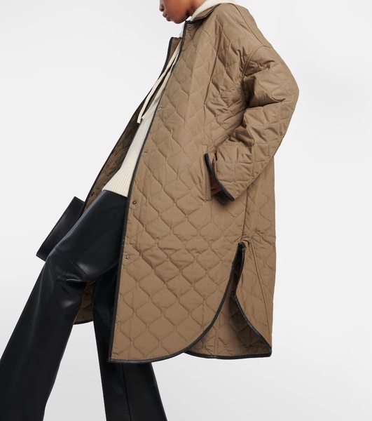 Quilted cocoon coat