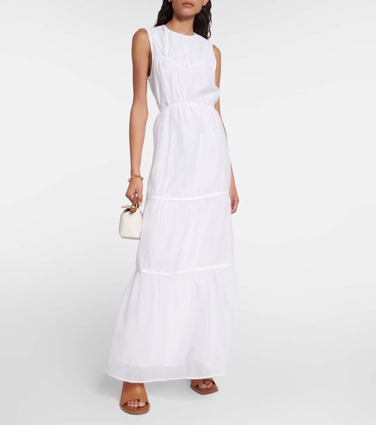 Emme tiered cotton and silk dress