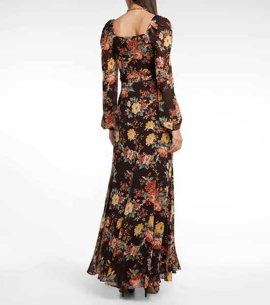 Avani floral printed silk maxi dress