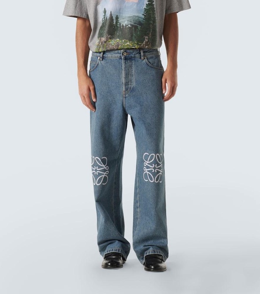 Anagram wide-leg jeans        