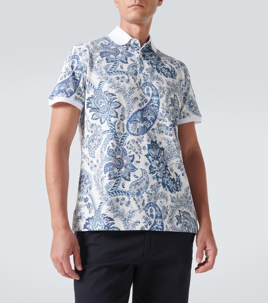 Paisley Cotton Piqué Polo Shirt