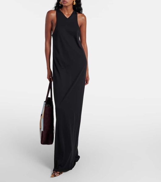 Vernetta cotton-blend jersey maxi dress