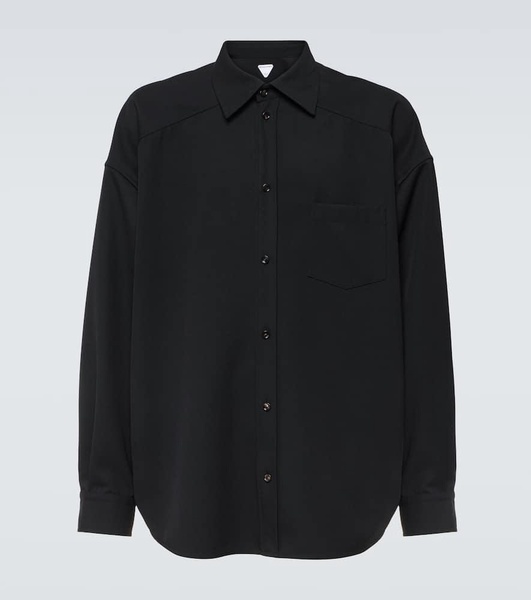 Wool twill shirt