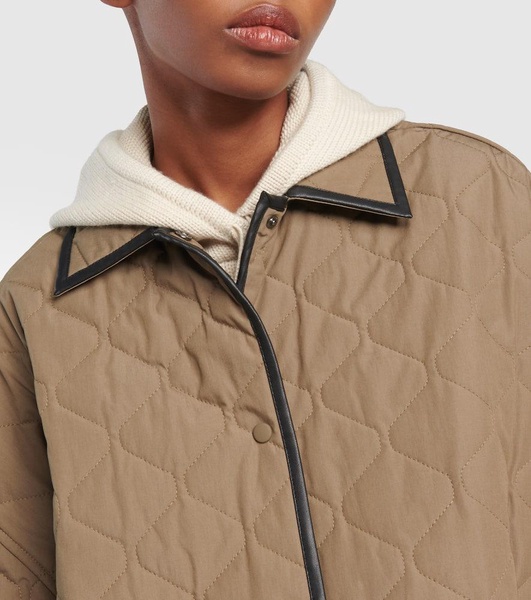 Quilted cocoon coat