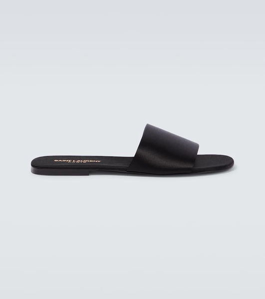 Carlyle silk satin crepe slides