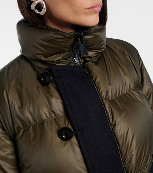 Wool-trimmed down jacket