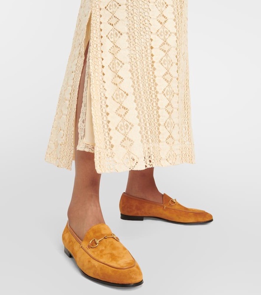 Orange Jordaan Suede Loafers