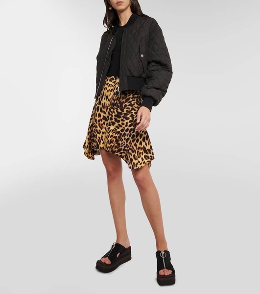 Cheetah-print mini skirt