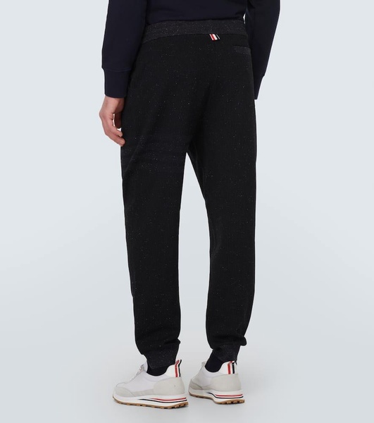 4-Bar cotton and silk sweatpants