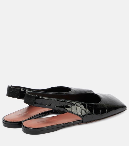 Ane patent leather slingback flats