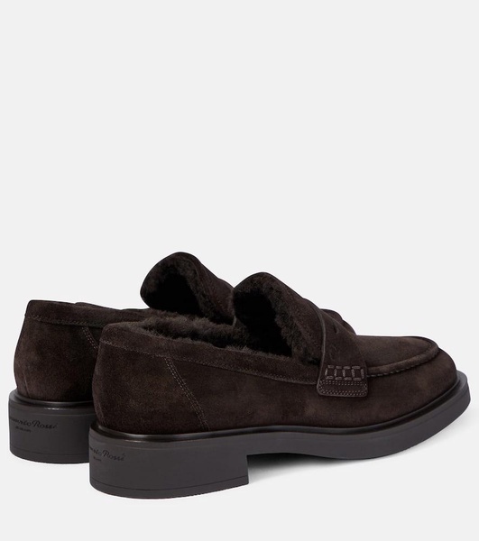 Harris shearling-lined suede loafers