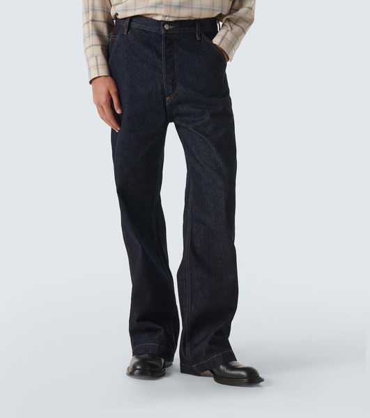 Mid-rise straight jeans