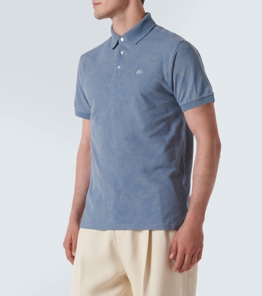 Paisley cotton polo shirt