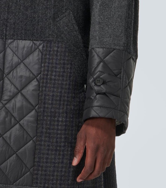 Quilted wool coat