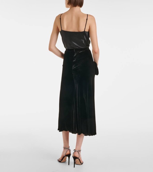 Satin maxi skirt