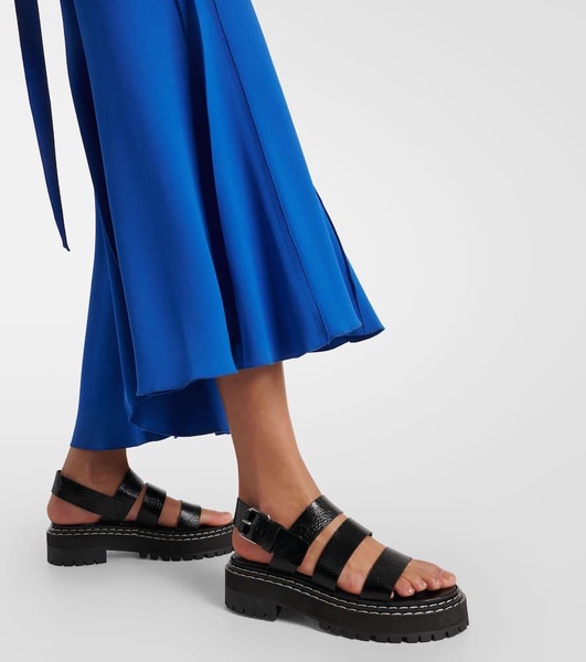 Lug leather sandals