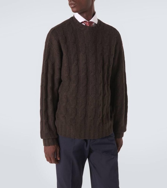 Cable-knit cashmere sweater