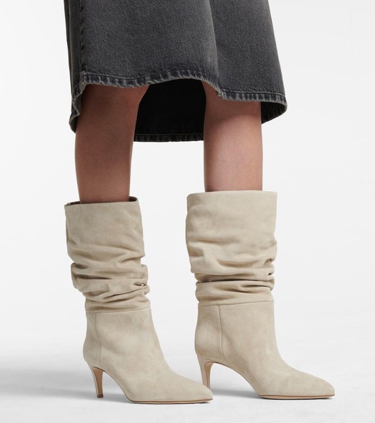 Slouchy suede boots