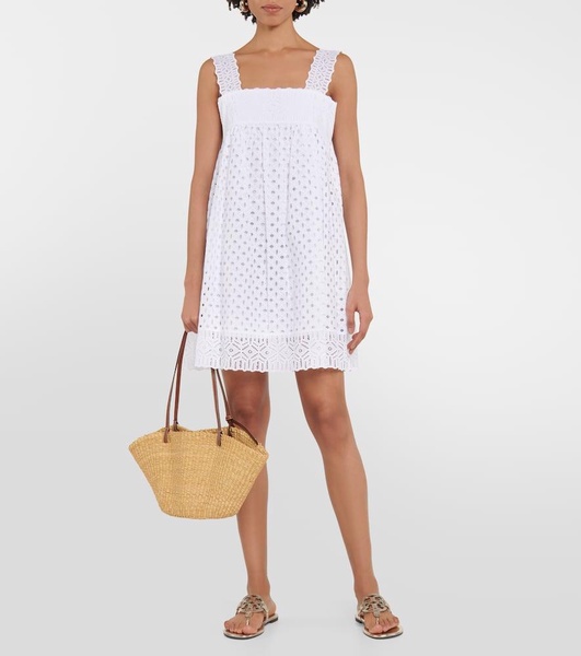 Cotton broderie anglaise minidress