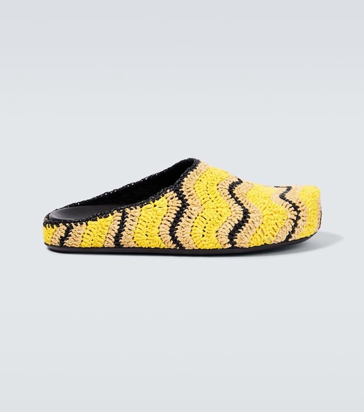 x No Vacancy Inn woven mules