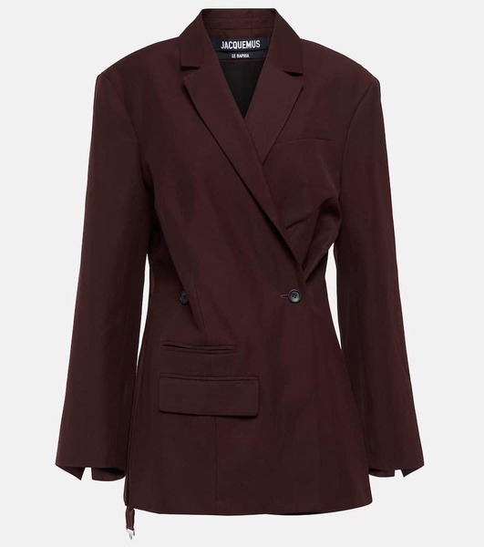 La Veste Tibau linen-blend blazer