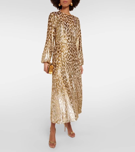 Odina leopard-print midi dress