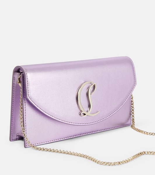 Loubi54 Small logo leather clutch