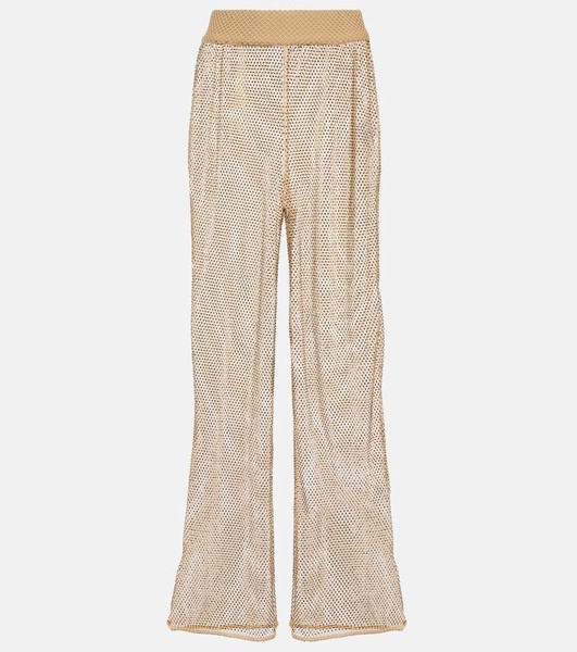 Sullivan crystal-embellished mesh pants