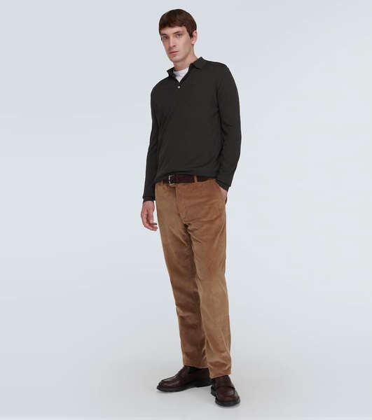 Ml long-sleeved wool polo shirt