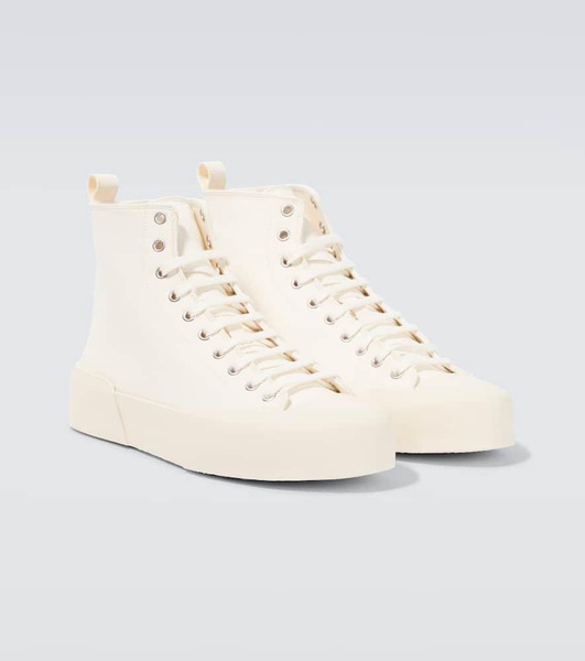 High-top canvas sneakers