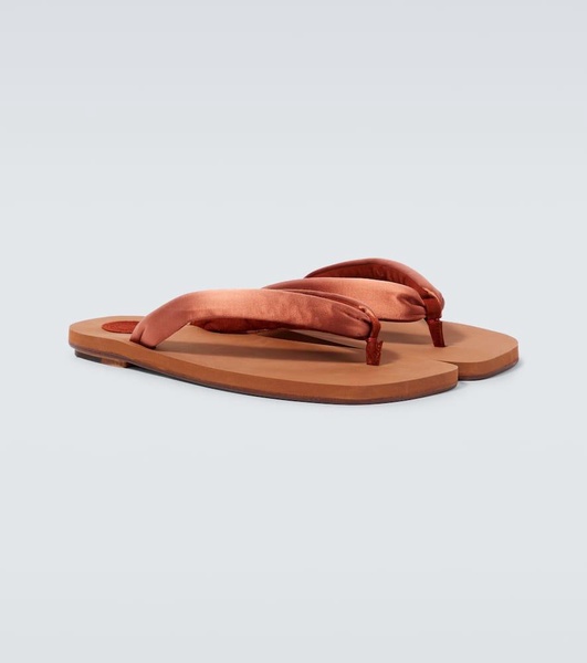 Satin thong sandals