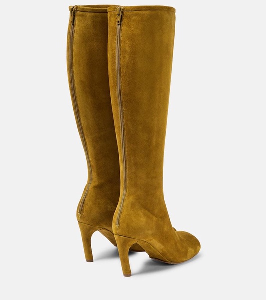 Suede knee-high boots